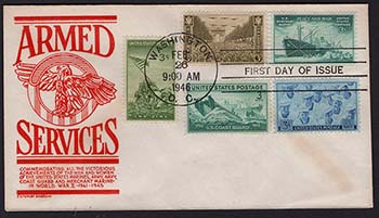 U.S. #934-39 FDC