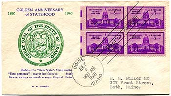 U.S. #896 block FDC