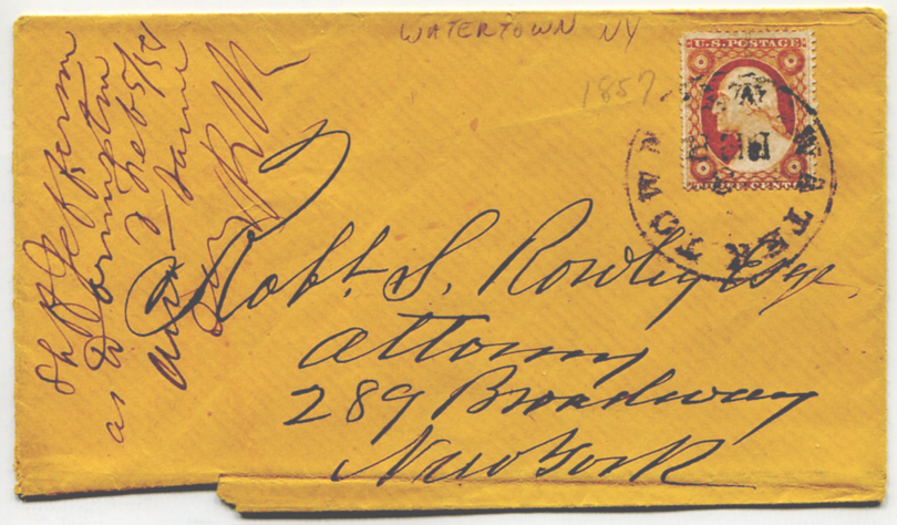 U.S. #26 with Watertown NY cancel