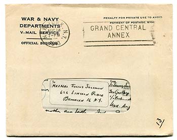 V-Mail Cover August 14 1943