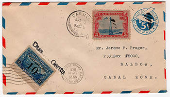 U.S. Cover to Canal Zone with Postage Due J24