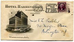 Hotel Harrington, Washington D.C. Ad Cover