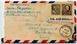 California Cover 1941, Special Delivery Airmail
