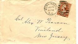 Washington D.C. Cover to New Jersey