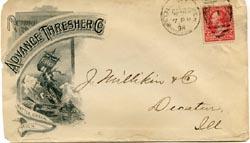 Advance Thresher Co Advertising Cover
