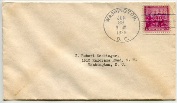 U.S. #836 2nd Day Cover Wash. D.C.