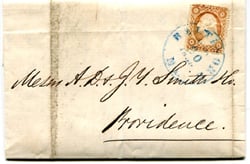 U.S. #26A on Folded Letter 1858