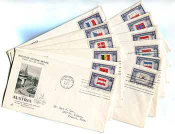 Occupied Nations FDC incl. The Philippines (14 covers)