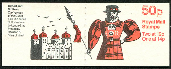 Great Britain #BK253, contains Booklet Pane #MH106a