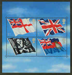 Great Britain #1999 Flags, Sheet of 4