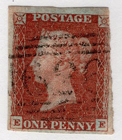 Great Britain #3 Used - Penny Red