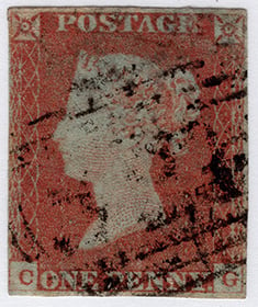 Great Britain #3 Used - Penny Red