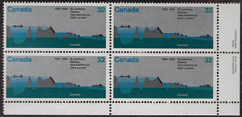 Canada #1015 St. Lawrence Seaway Block of 4