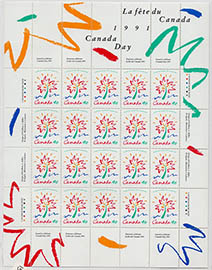Canada #1316 Canada Day Maple Leaf Pane