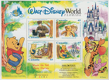 Canada #1621b Disney Winnie the Pooh, SS
