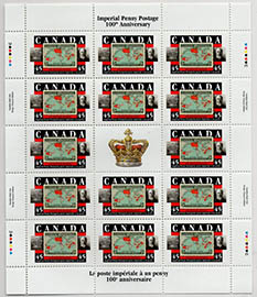 Canada #1722  Imperial Penny Postage Centennial pane