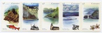 Canada #1489a Heritage Rivers - strip 5