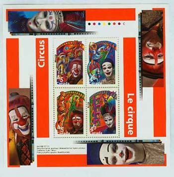 Canada #1760b The Circus, Souvenir Sheet