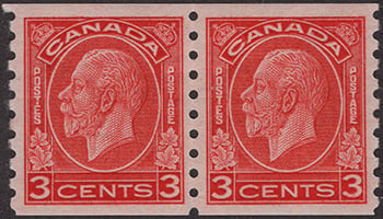 Canada #207 Coil Pair Mint