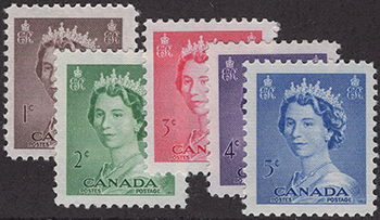 Canada #325-29 MNH