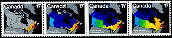 Canada #893a Strip of 4