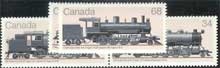 Canada #1072a-74 Locomotives MNH