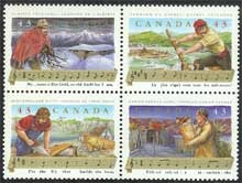 Canada #1494a Folk Songs MNH