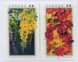 Canada #2001a Trees of and Thailand MNH