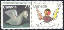 Canada #867a, 869a Eskimo Art MNH