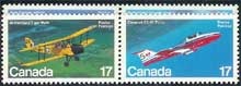 Canada #904a, 906a Aircraft MNH Pairs