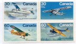 Canada #970a, 972a Aircraft, pairs MNH