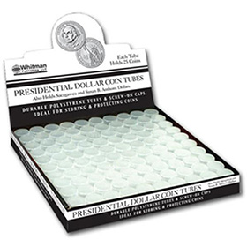 Round Polypropylene Coin Tubes - SBA (Box of 100)