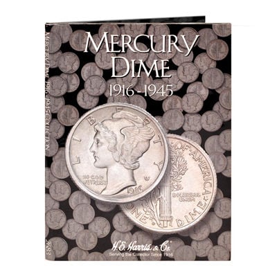 H.E. Harris Mercury Dimes Folder 1916-1945