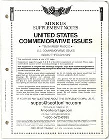 Minkus U.S. Commemorative Issues 2022 Supplement