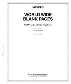 Minkus WW Blank Pages for 3-ring Binder