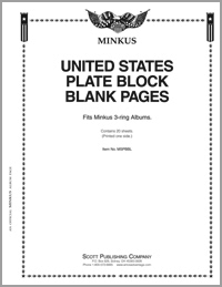 Minkus Plate Block Blank Pages