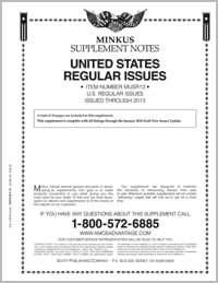 Minkus U.S. Regular Issues 2016 Supplement