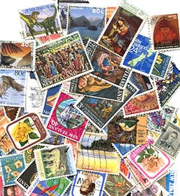 100 Different Stamps of New Zealand