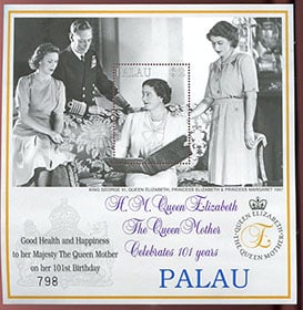 Palau - The Queen Mother 101st Birthday