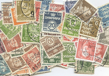 Denmark 100 All-Different Stamps