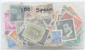 Spain 100 All-Different Stamps