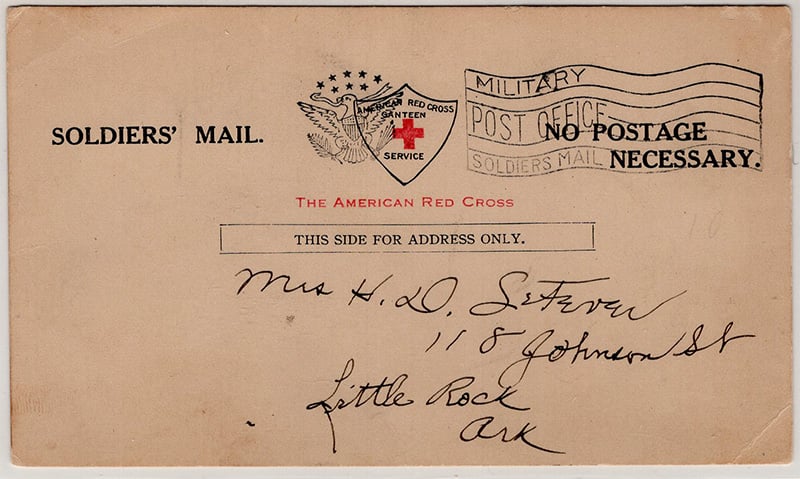 Solders Mail, American Red Cross Postal Card