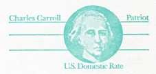 U.S. #UY35 Charles Carroll Domestic Rate Mint Unsevered