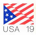 U.S. #UY40 Mint Unsevered 19c USA Stylized Flag