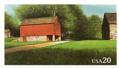 U.S. #UY41 Mint Unsevered - 20¢ Red Barn