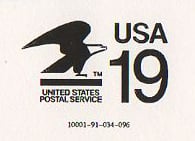 U.S. #CVUX2 Sheet Computer Vended Postage