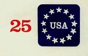 U.S. #U611 25¢ USA Size 6