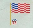 U.S. #U642 33¢ Stylistic Flag Size 6