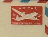U.S. #UC15 Airliner w/bicolor border