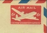 U.S. #UC18 Airliner w/bicolor border